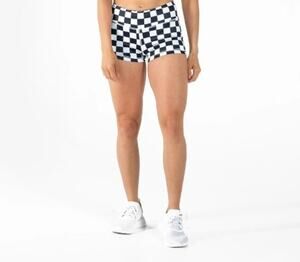 Women's The Barbell Cartel Comp Shorts, Checkered, Size L